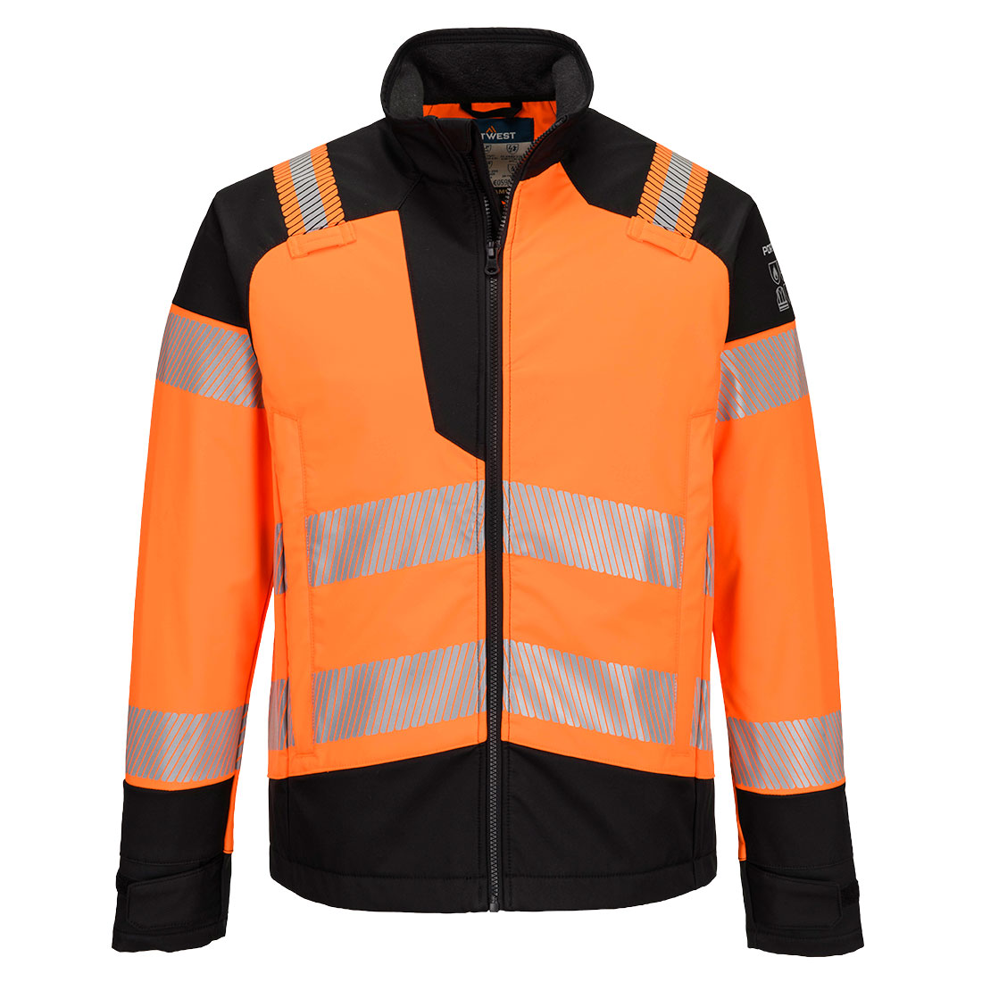 Pw3 Modaflame Softshell Hi Vis Multi Norm Fr Jacket - FR718 - Orange - Customisable Softshell Jackets