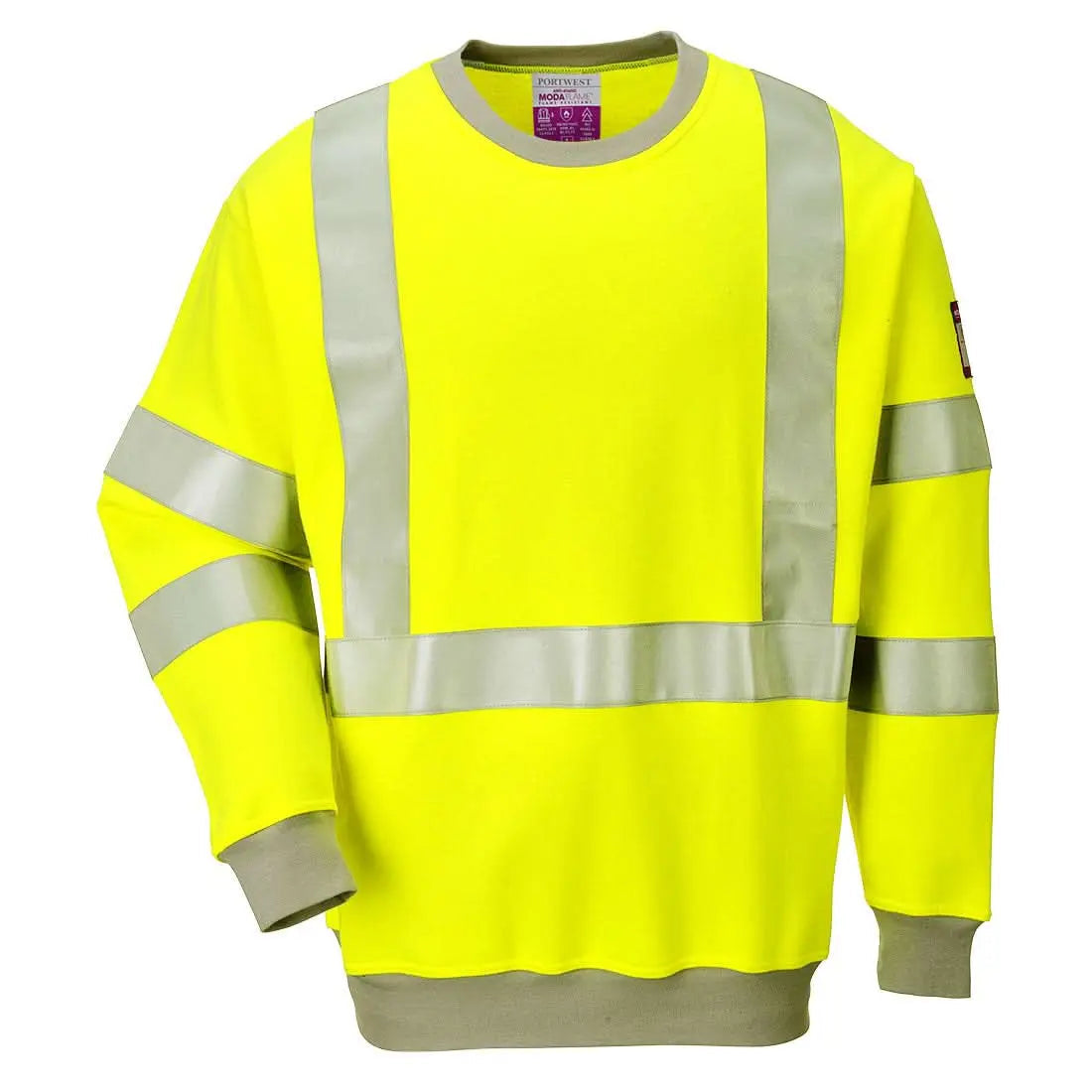 Modaflame Knit Hi Vis Fr Sweatshirt Fr72 - Yellow - Customisable Sweatshirts