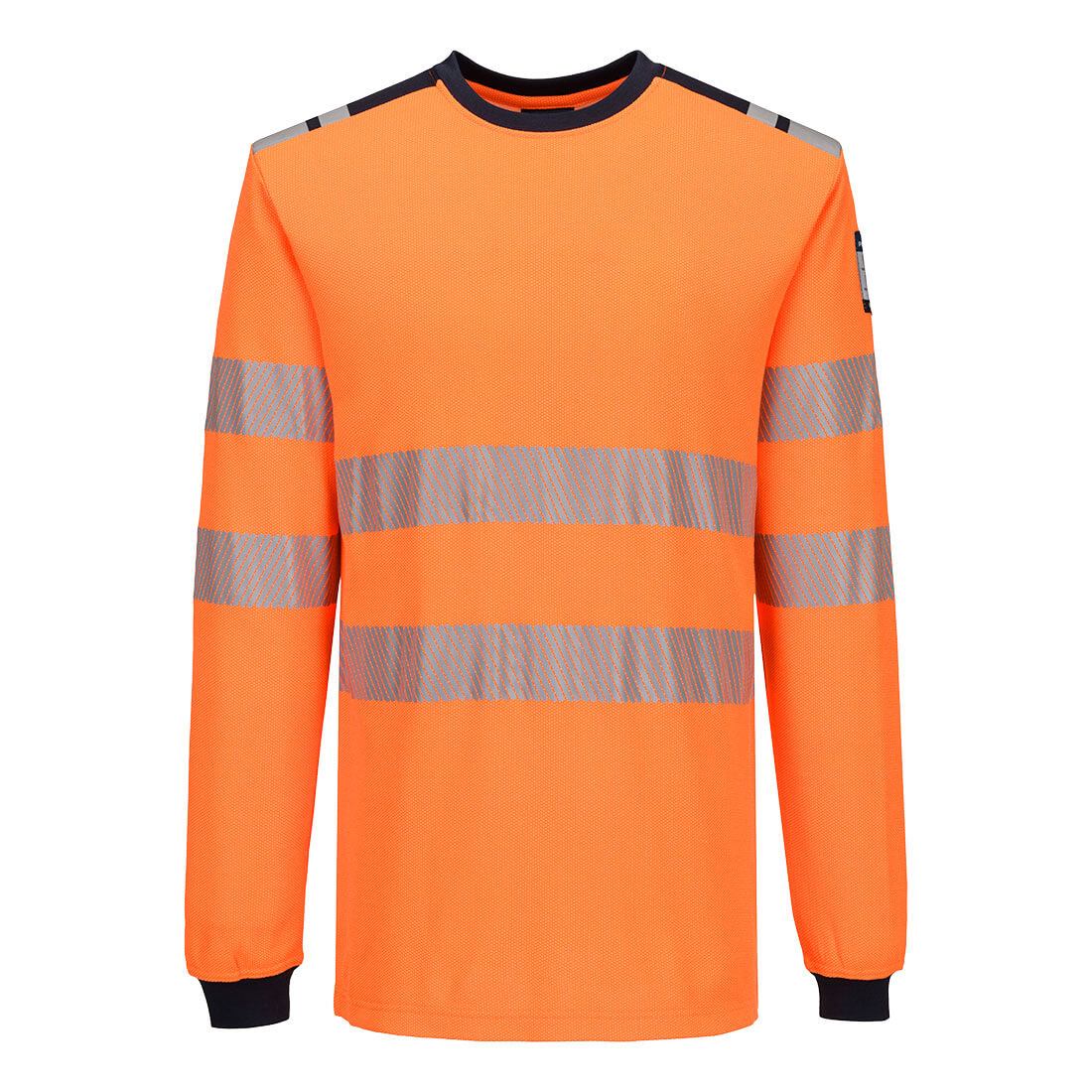 Pw3 Modaflame Knit Hvo Fr Long Sleeve T Shirt - FR736 - Orange Navy - Customisable Sweatshirts