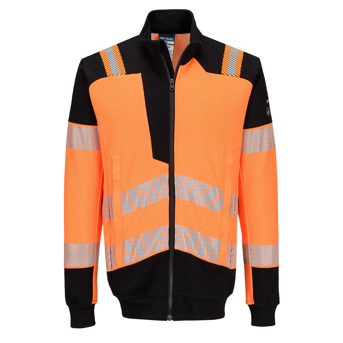 Pw3 Modaflame Knit Hvo Fr Full Zip Sweatshirt - FR756 - Orange Black - Customisable