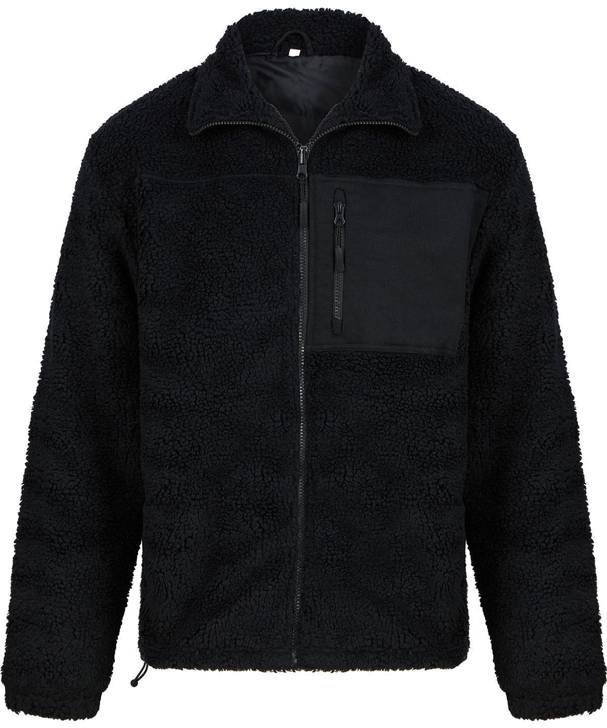 Recycled sherpa fleece - FR854 - Black - Customisable Fleece
