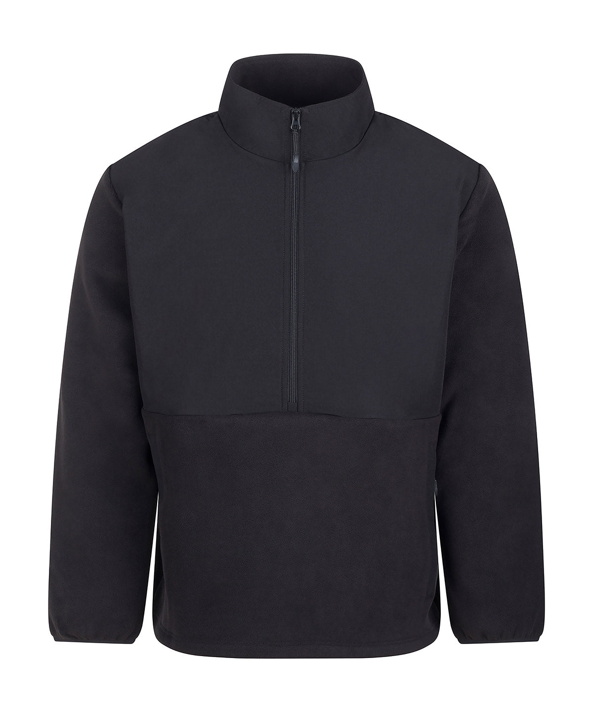 1/2-zip microfleece - FR856 - Black - Customisable Fleece