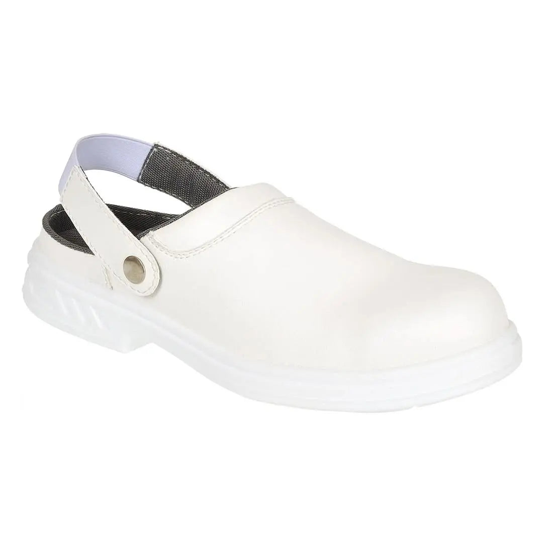 Steel Microfibre Clog Sb Fo Sr Wpa E A Fw82 - White - Customisable Sandals