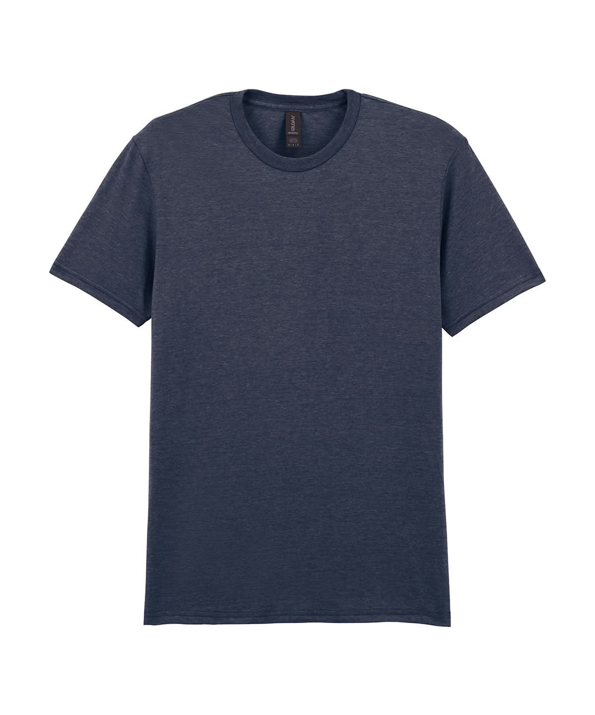 Gildan Softstyle Adult Ringspun T-shirt Heather Navy GD001 - Heather Navy - Customisable T-Shirt