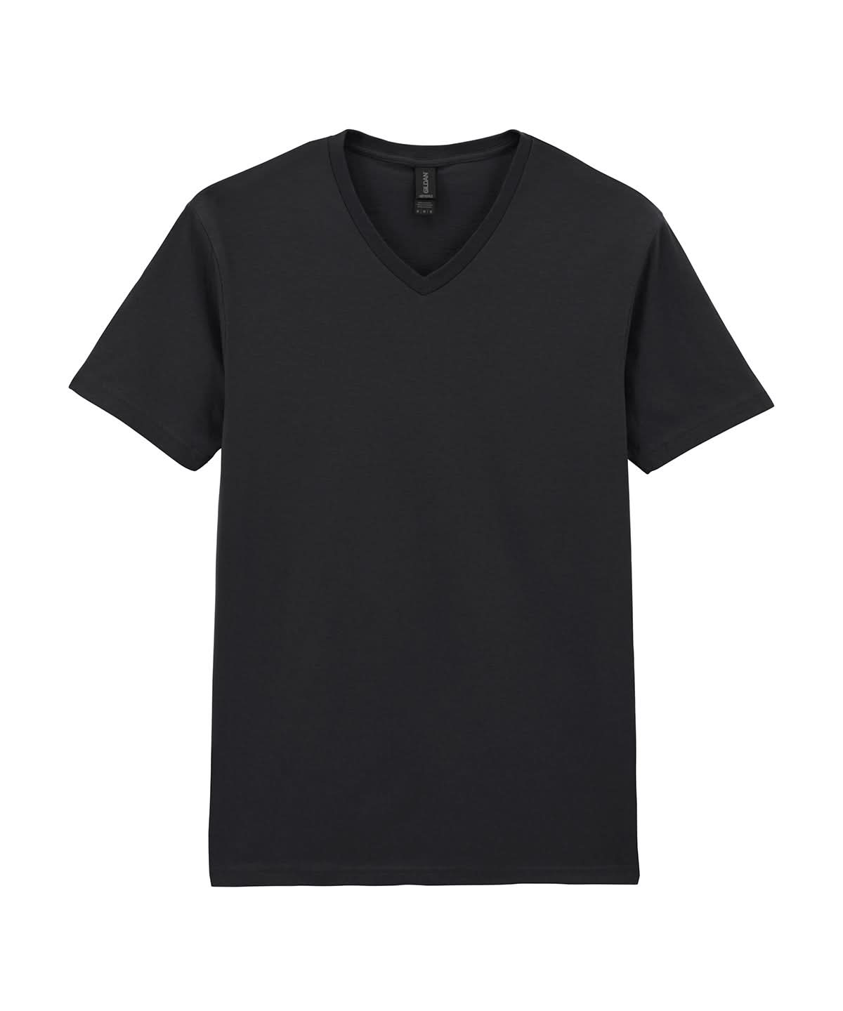 Gildan Softstyle V Neck T Shirt GD010 - Black - Customisable T-Shirt