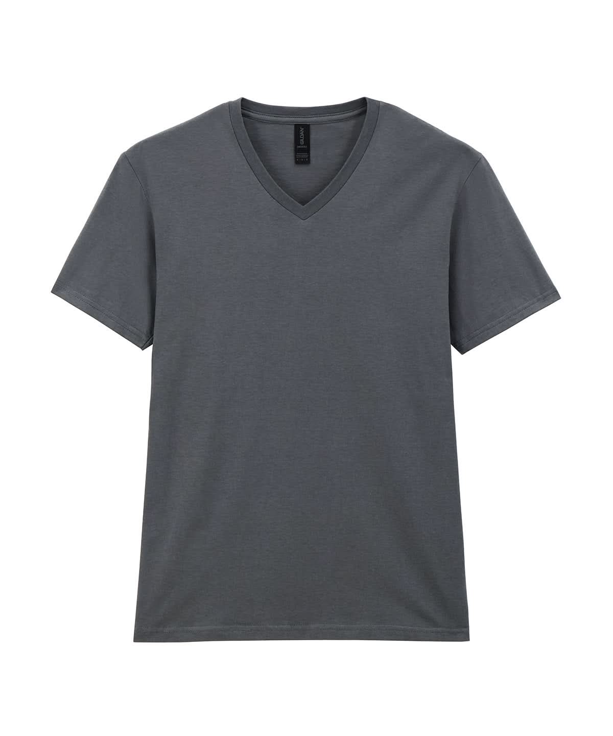 Gildan Softstyle V Neck T Shirt GD010 - Charcoal - Customisable T-Shirt