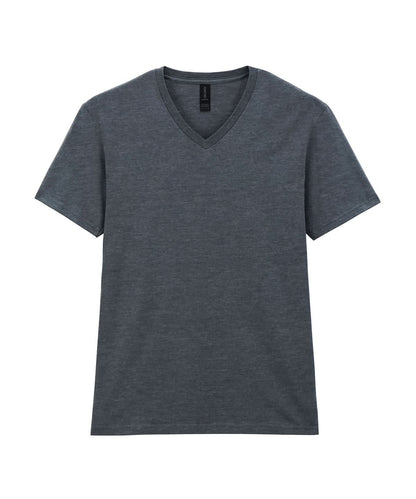 Gildan Softstyle V Neck T Shirt GD010 - Dark Heather - Customisable T-Shirt