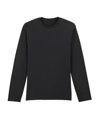 Gildan Softstyle Long Sleeve T Shirt GD011 - Black - Customisable T-Shirt