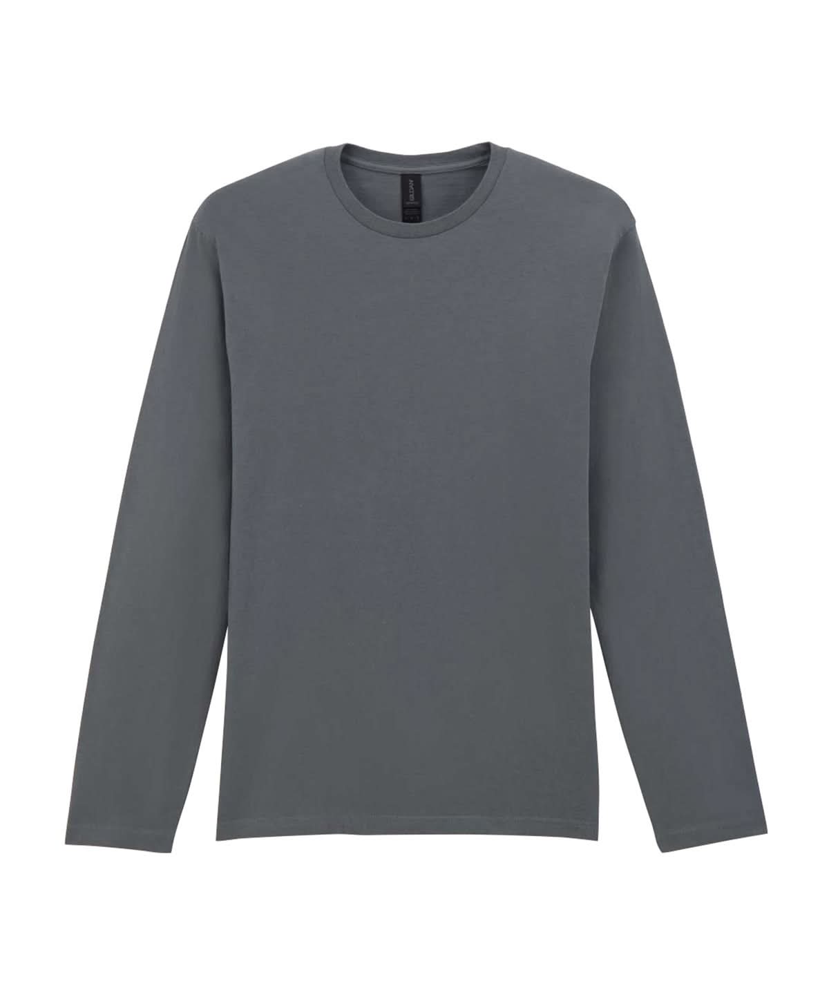 Gildan Softstyle Long Sleeve T Shirt GD011 - Charcoal - Customisable T-Shirt