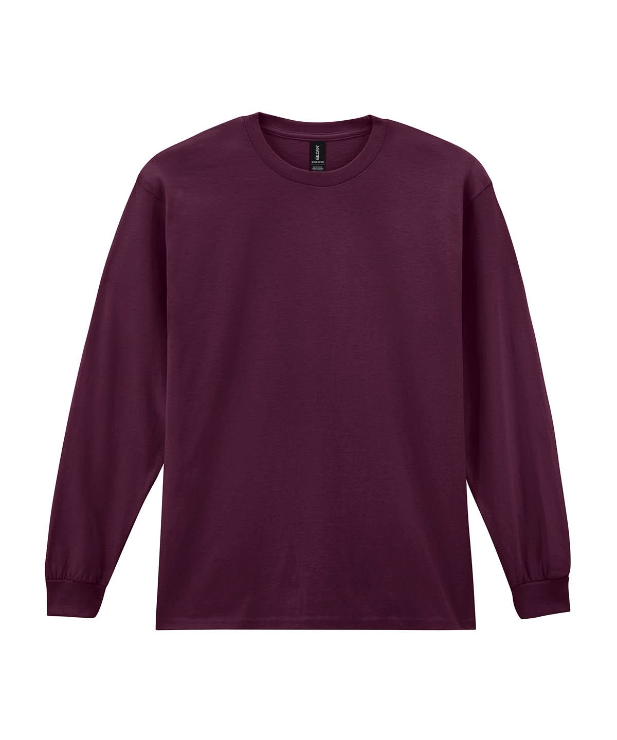 Gildan Ultra Cotton Adult Long Sleeve T Shirt Maroon 2400 - Maroon - Customisable T-Shirt