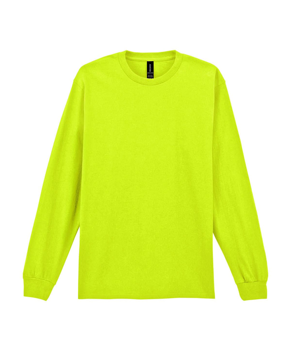 Gildan Ultra Cotton Adult Long Sleeve T Shirt Safety Green 2400 - Safety Green - Customisable T-Shirt
