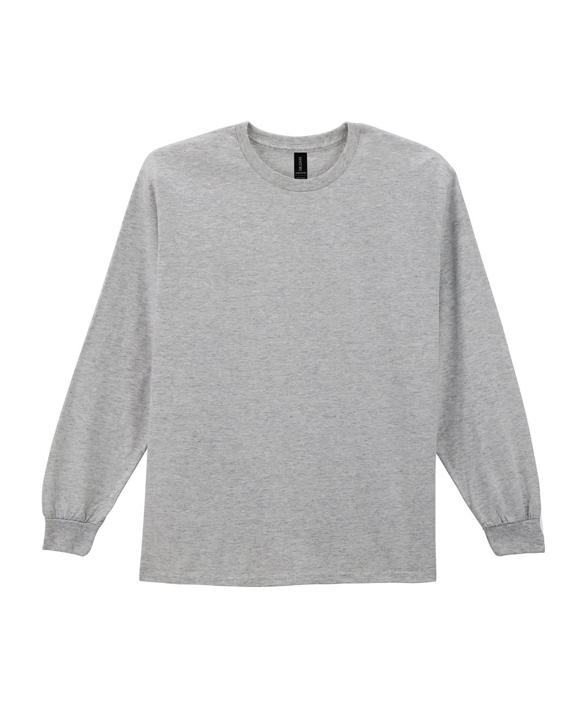 Gildan Ultra Cotton Adult Long Sleeve T Shirt Sport Grey 2400 - Sport Grey - Customisable T-Shirt