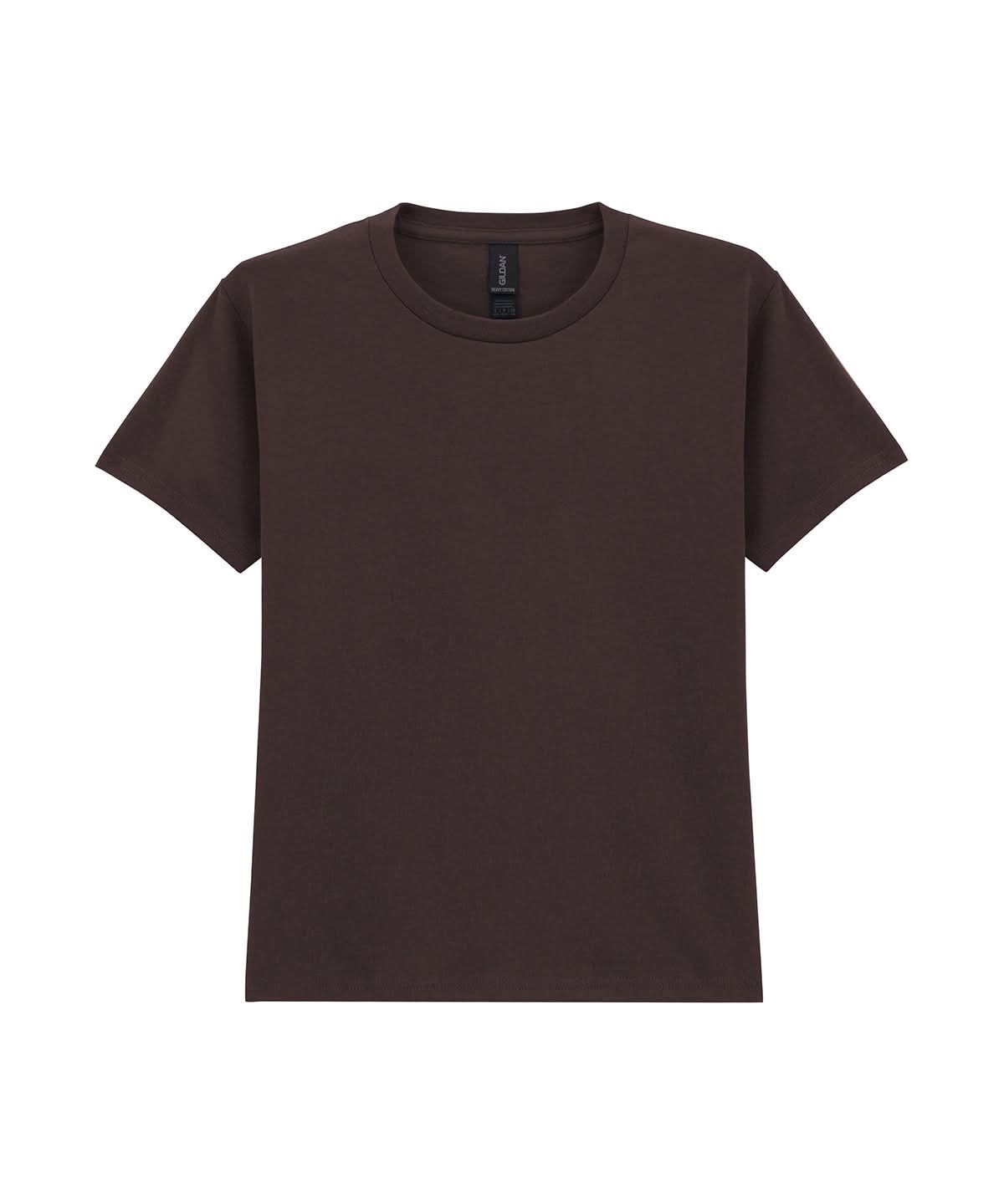 Gildan Heavy Cotton Youth T Shirt Dark Chocolate GD05B - Dark Chocolate - Customisable T-Shirt