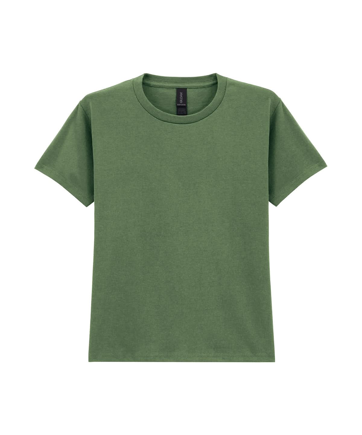 Gildan Heavy Cotton Youth T Shirt Military Green GD05B - Military Green - Customisable T-Shirt