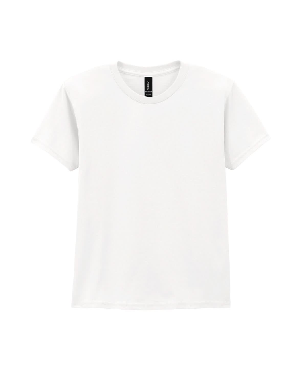 Gildan Heavy Cotton Youth T Shirt White GD05B - White - Customisable T-Shirt
