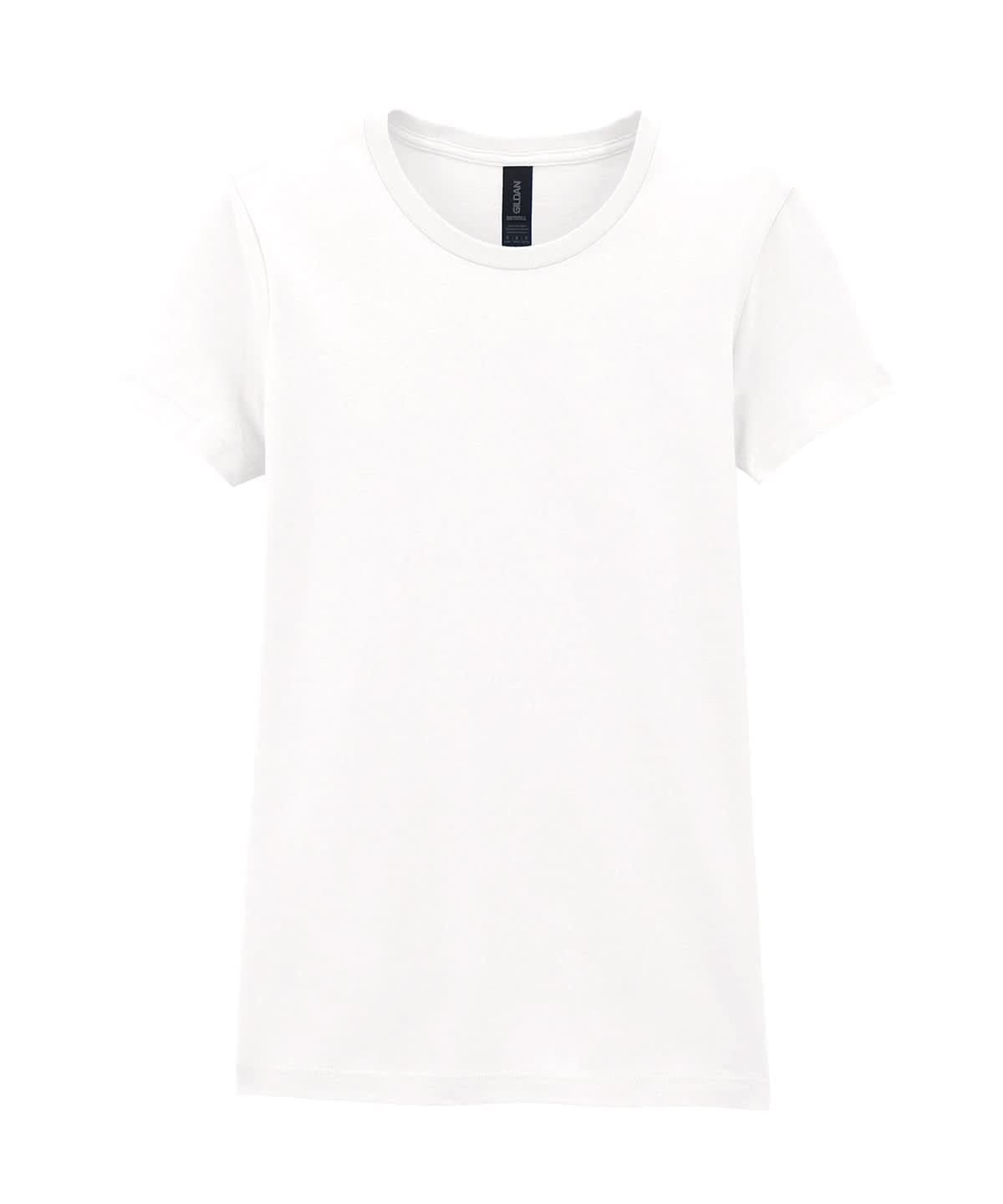 Gildan Softstyle Womens Ringspun T Shirt White GD072 - White - Customisable T-Shirt