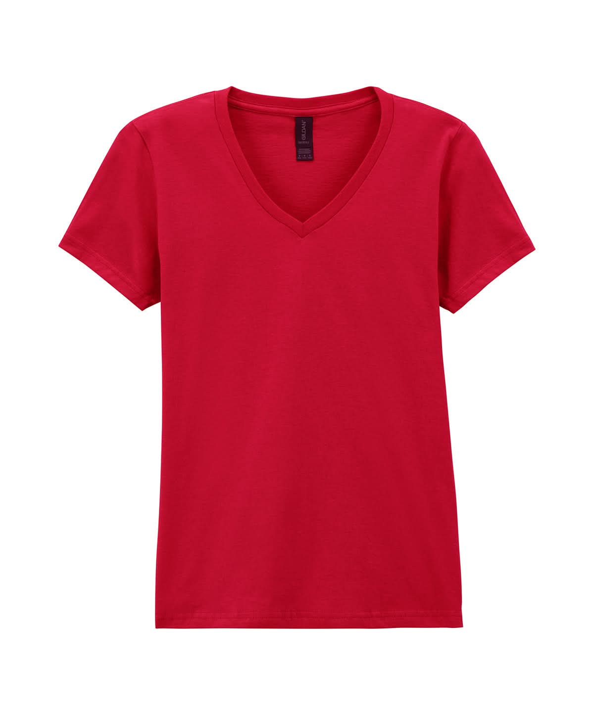 Gildan Softstyle Womens V Neck T Shirt GD078 - Cherry Red - Customisable T-Shirt