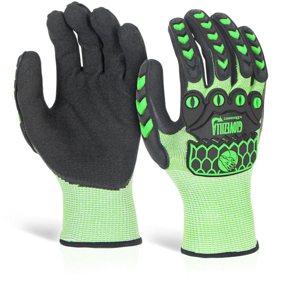 Glovezilla Beeswift Glovezilla Foam Nitrile Coated Gloves Gz64 - Green - Customisable Nitrile