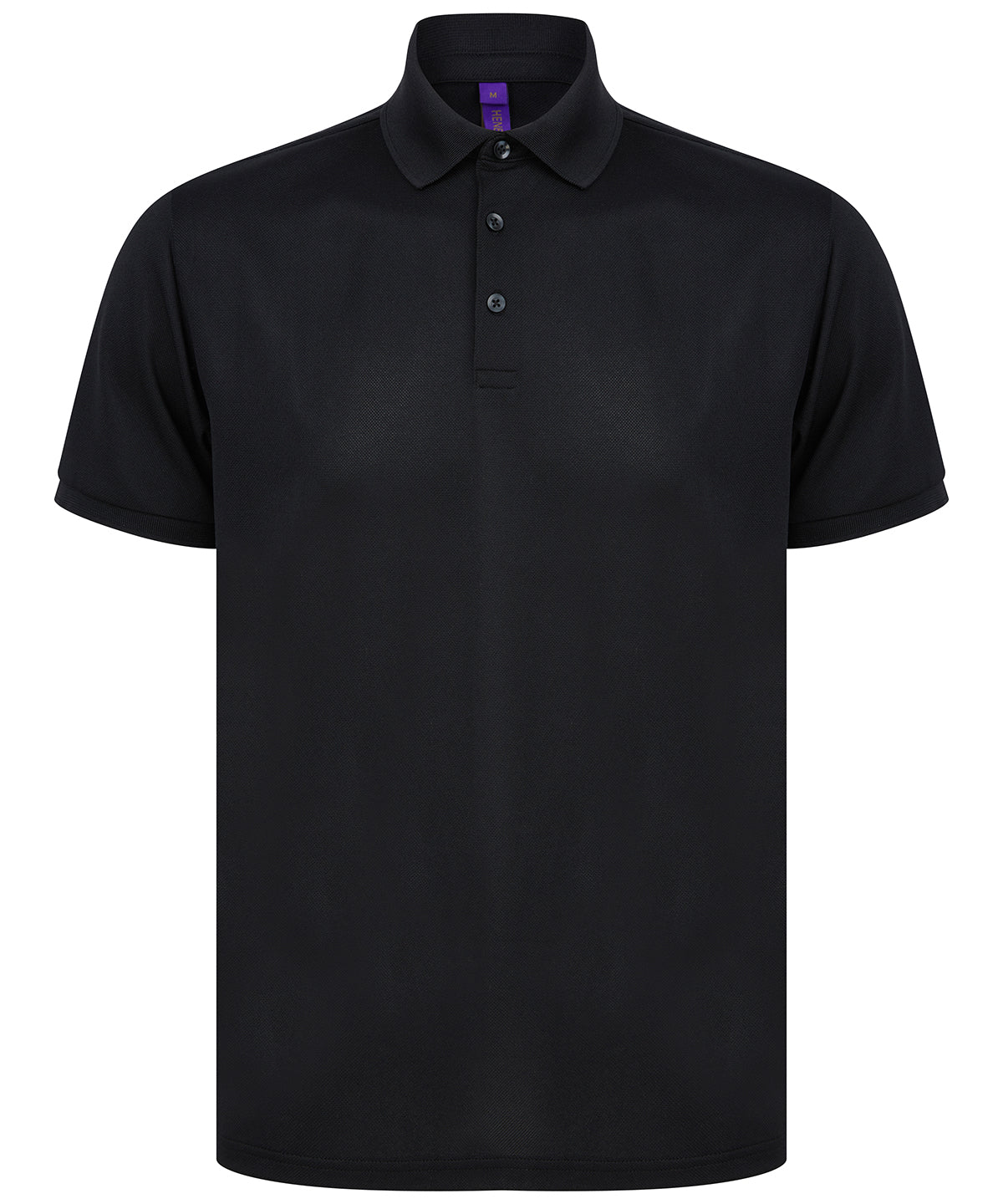 Recycled Polyester Polo Shirt - HB465 - Black - Customisable Polo Shirts