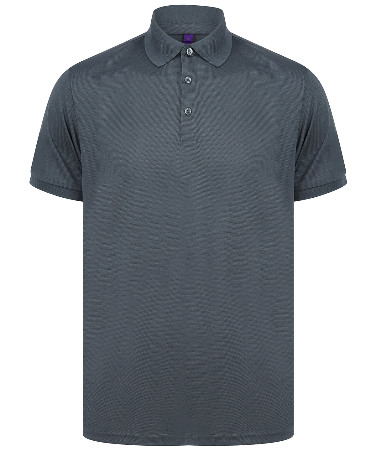 Recycled Polyester Polo Shirt - HB465 - Charcoal - Customisable Polo Shirts