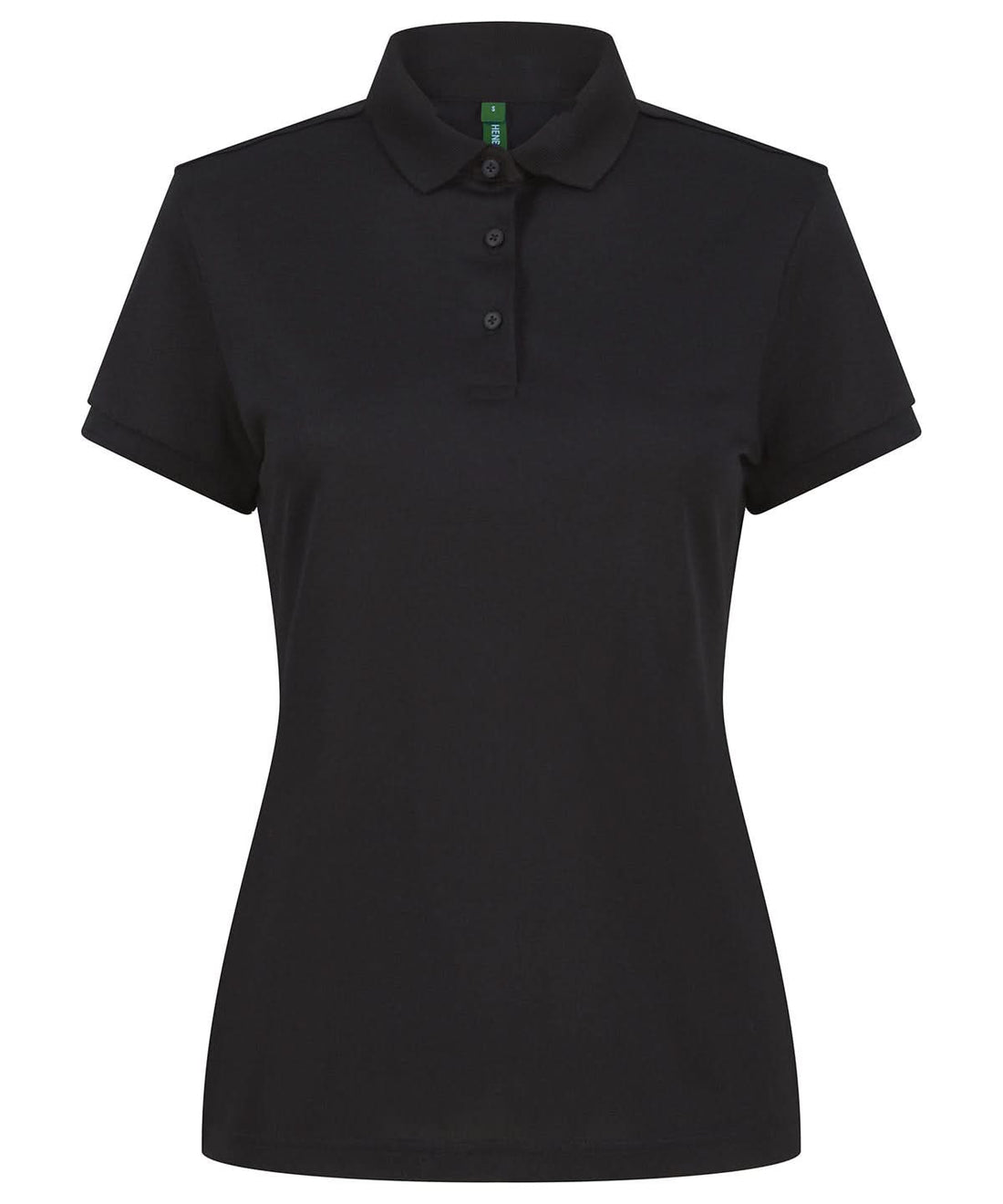 WomenS Recycled Polyester Polo Shirt - HB466 - Black - Customisable Polo Shirts