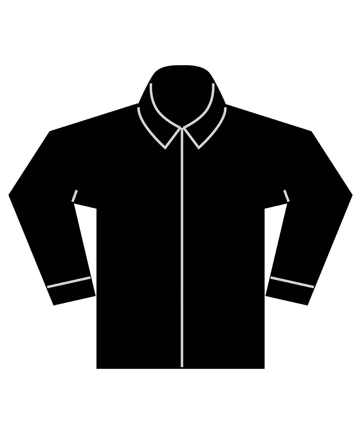 Henbury WomenS Long Sleeve Cotton Feel Coolplus Shirt HB583 - Black - Customisable Shirts