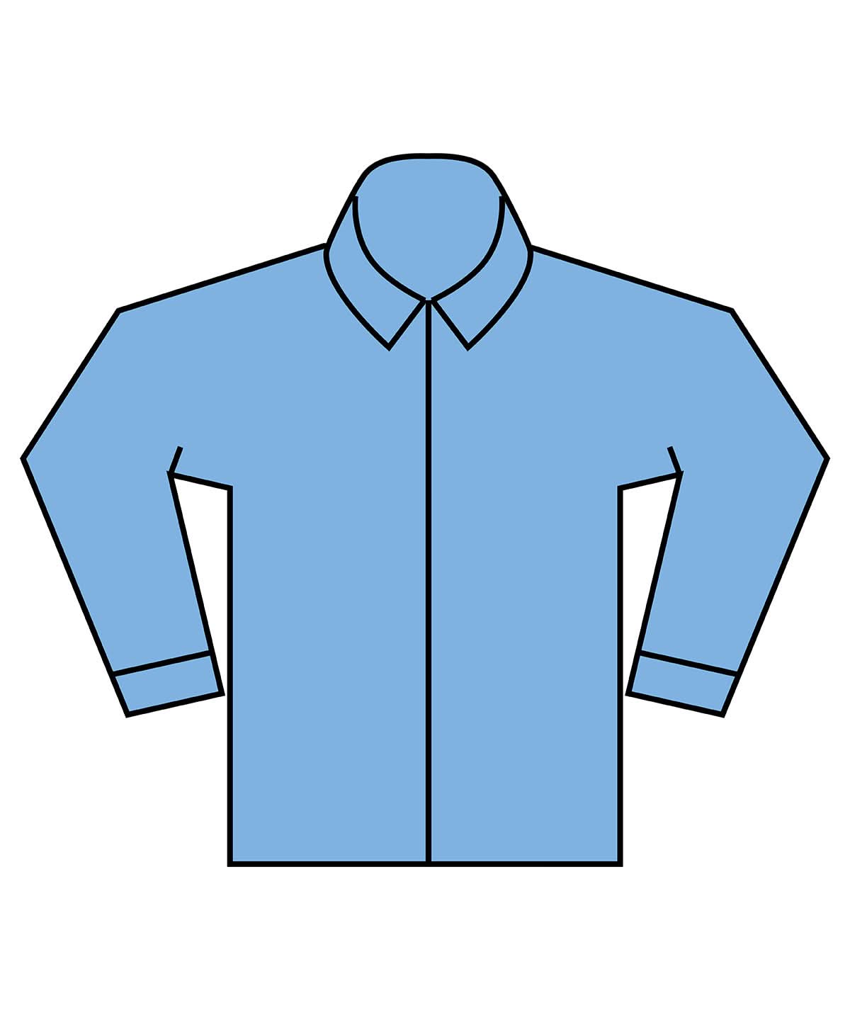Henbury WomenS Long Sleeve Cotton Feel Coolplus Shirt HB583 - Light Blue - Customisable Shirts