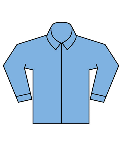 Henbury WomenS Long Sleeve Cotton Feel Coolplus Shirt HB583 - Light Blue - Customisable Shirts