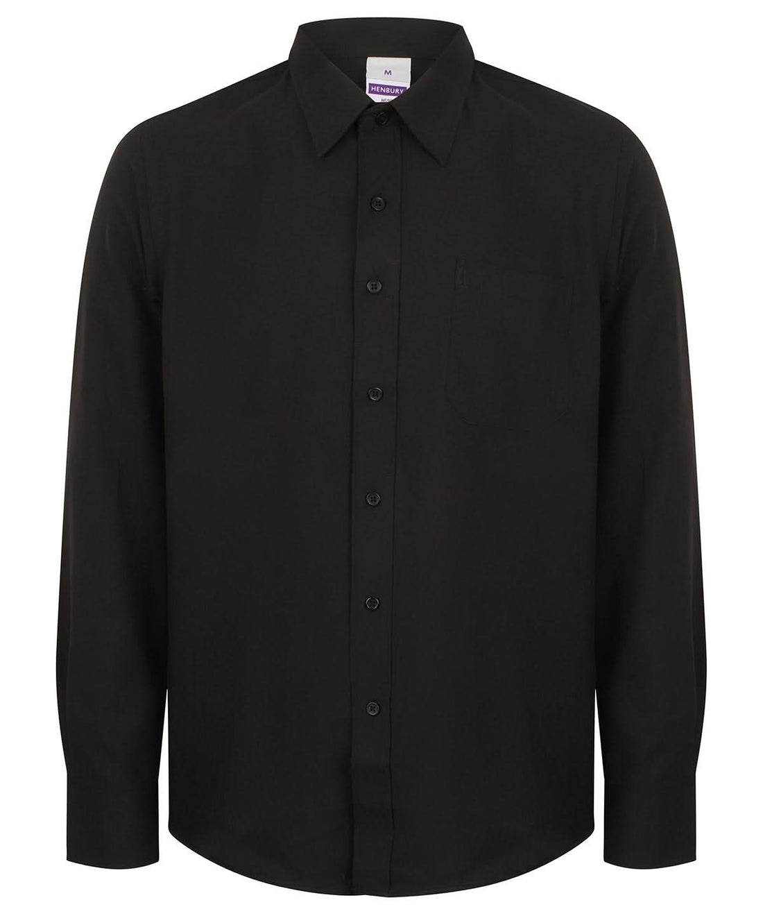 Wicking Antibacterial Long Sleeve Shirt - HB590 - Black - Customisable Shirts