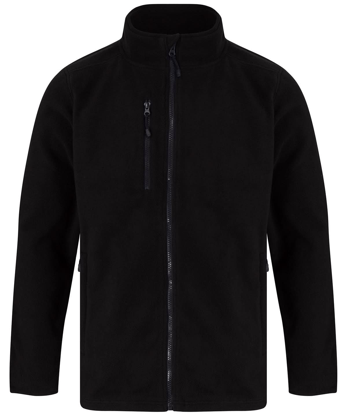 Henbury Recycled Polyester Microfleece Jacket HB860 - Black - Customisable Jacket
