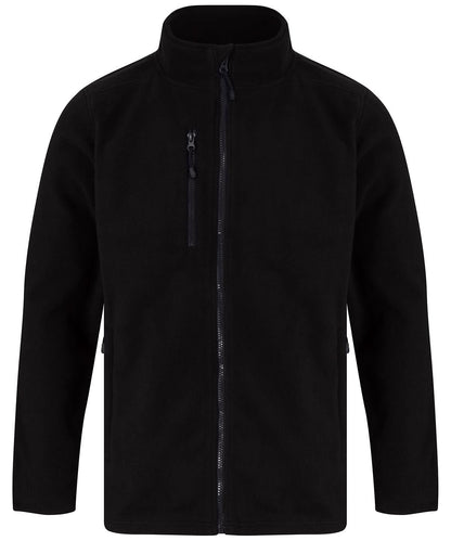 Henbury Recycled Polyester Microfleece Jacket HB860 - Black - Customisable Jacket