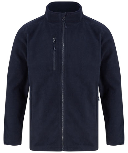 Henbury Recycled Polyester Microfleece Jacket HB860 - Navy - Customisable Jacket