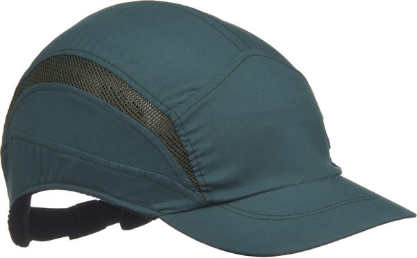 3M HC24 First Base Safety Baseball Cap Reduced Peak - Green - Customisable Head Protection