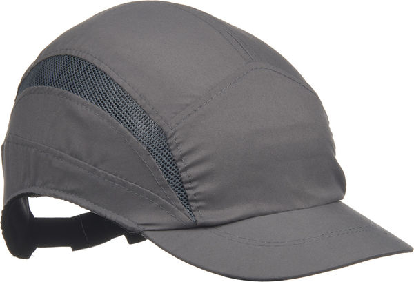 3M HC24 First Base Safety Baseball Cap Reduced Peak - Grey - Customisable Head Protection