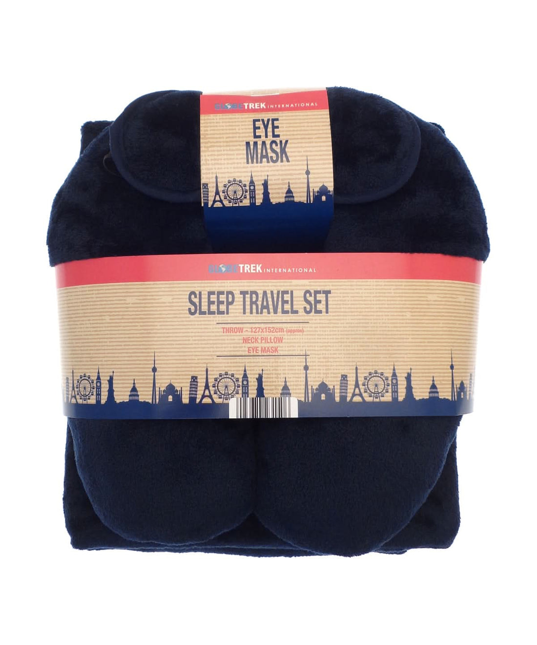 Home &amp; Living Travel set neck pillow eye mask and fleece blanket HL041 - Navy One size - Customisable Accessories