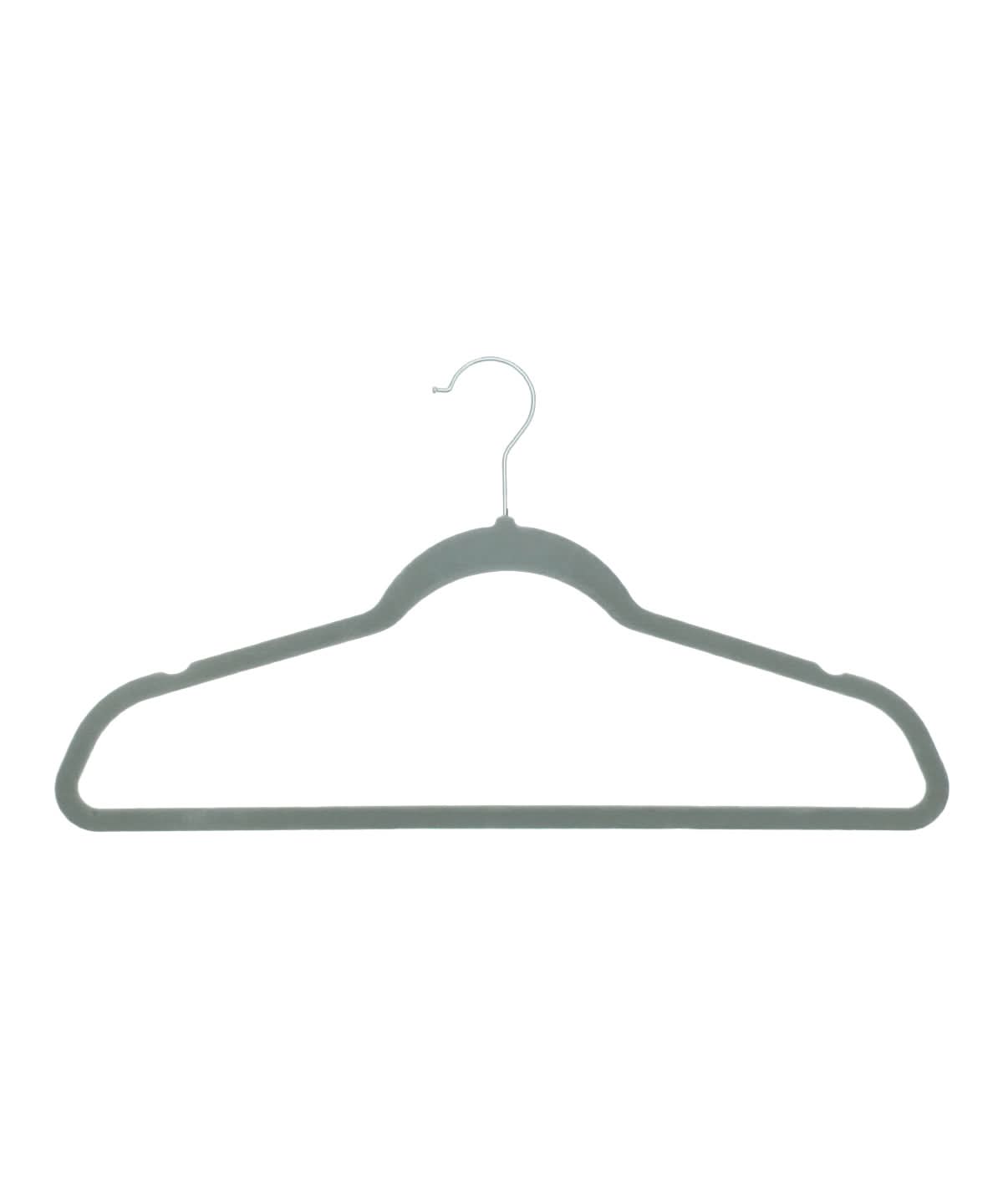 Home &amp; Living Velvet effect coat hangers 25 pack HL060 - Grey One size - Customisable Accessories