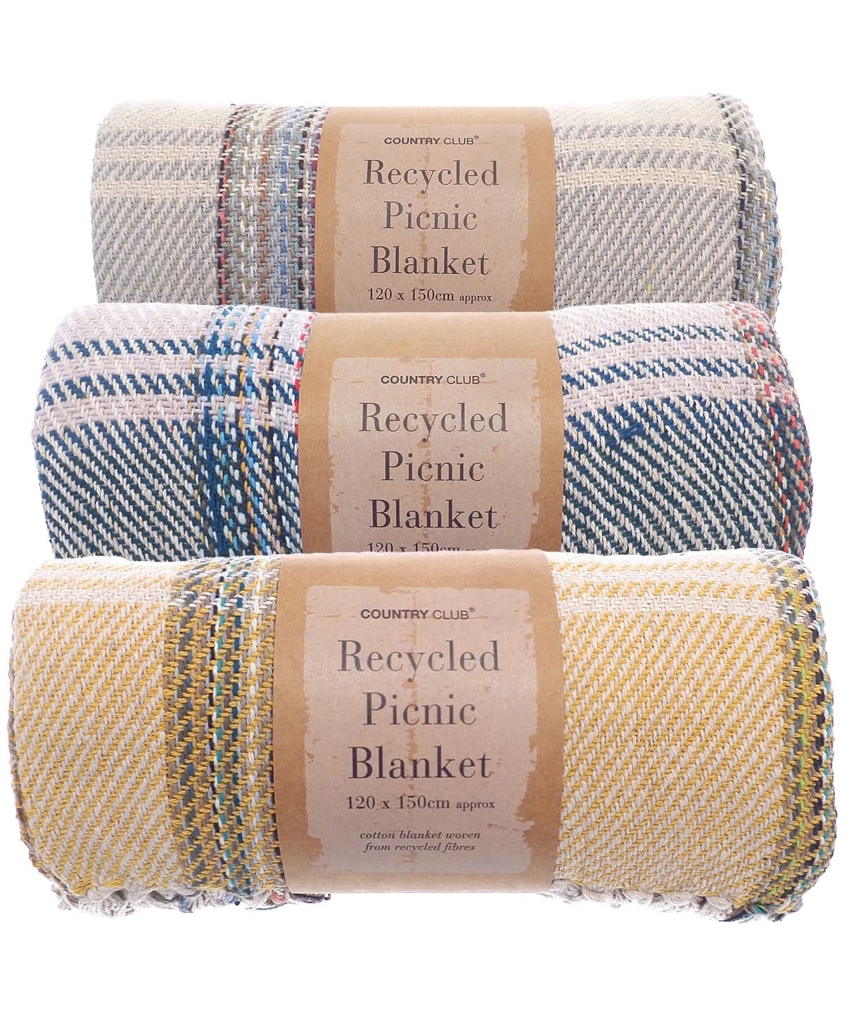 Home &amp; Living Recycled picnic blanket HL206 - Mixed Fabric Colour One size - Customisable Blanket