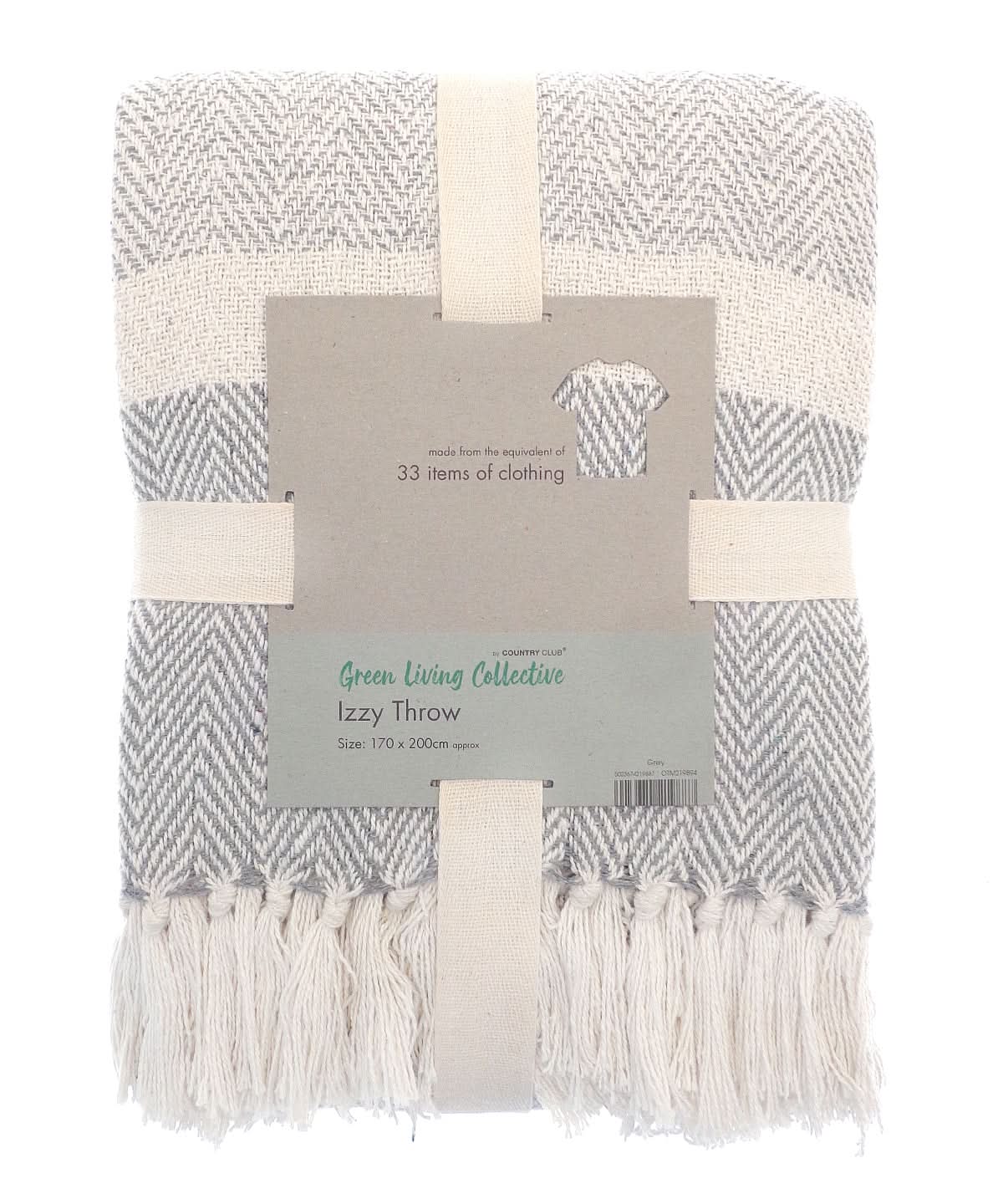 Home &amp; Living Izzy recycled throw HL208 - - Customisable Blanket
