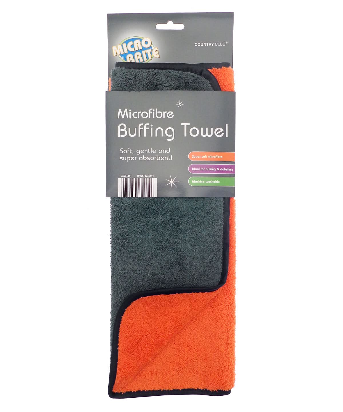 Home &amp; Living Buffing towel HL218 - Grey Orange One size - Customisable Towels