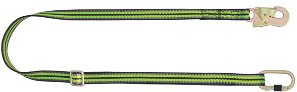 Kratos Mtr Adjustable Webbing Lanyard Hsfa4090120 - Black Green 2M - Customisable Lanyards