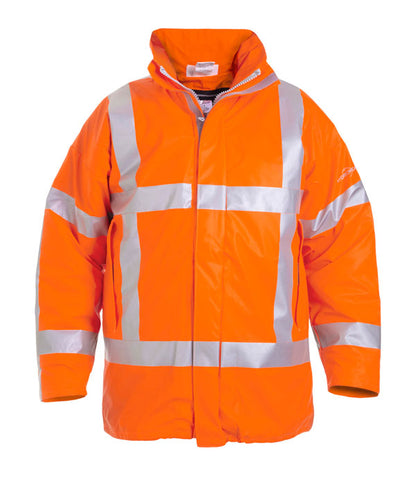 Hyd Fr Ast Multi Hydrowear Norfolk Multi Fire Hi Vis Retardant Anti Static Waterproof Lined Parka Jacket Hyd066850 - Orange - Customisable Jacket