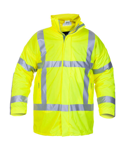 Hyd Fr Ast Multi Hydrowear Norfolk Multi Fire Hi Vis Retardant Anti Static Waterproof Lined Parka Jacket Hyd066850 - Saturn Yellow - Customisable Jacket