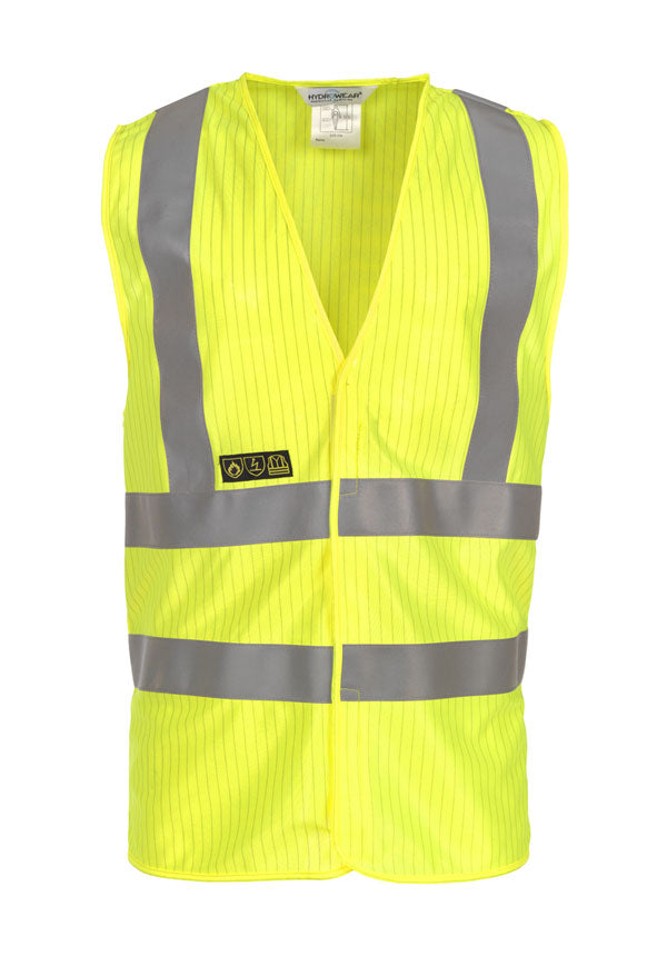 Hyd Milti Bodywear Hydrowear Mably Hi Vis Flame Retardant Vest - HYD0672800 - Saturn Yellow L XL - Customisable Hi-Vis Vest