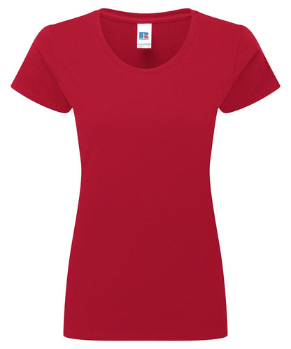 Russell Short Sleeve Europe Womens authentic classic t shirt J180F - Classic Red - Customisable T-Shirt