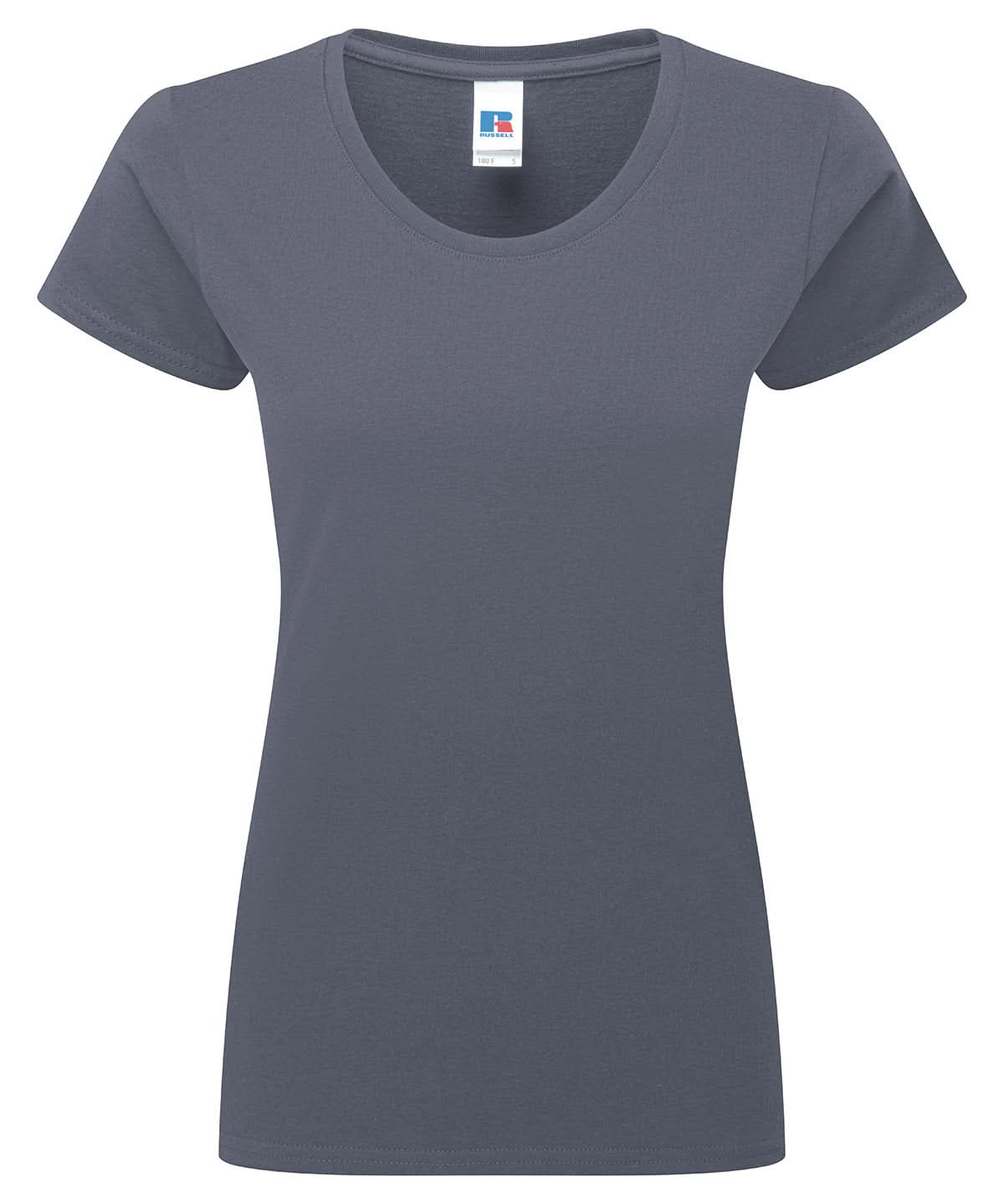 Russell Short Sleeve Europe Womens authentic classic t shirt J180F - Convoy Grey - Customisable T-Shirt