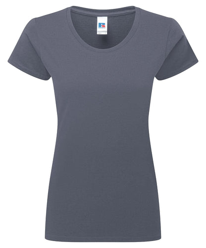 Russell Short Sleeve Europe Womens authentic classic t shirt J180F - Convoy Grey - Customisable T-Shirt