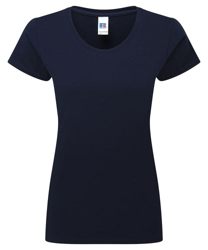 Russell Short Sleeve Europe Womens authentic classic t shirt J180F - French Navy - Customisable T-Shirt