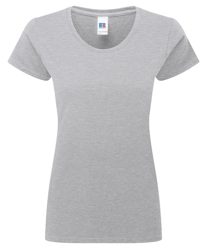 Russell Short Sleeve Europe Womens authentic classic t shirt J180F - Light Oxford - Customisable T-Shirt