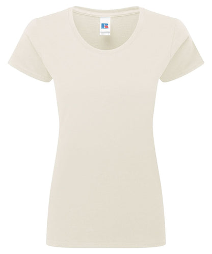 Russell Short Sleeve Europe Womens authentic classic t shirt J180F - Natural - Customisable T-Shirt