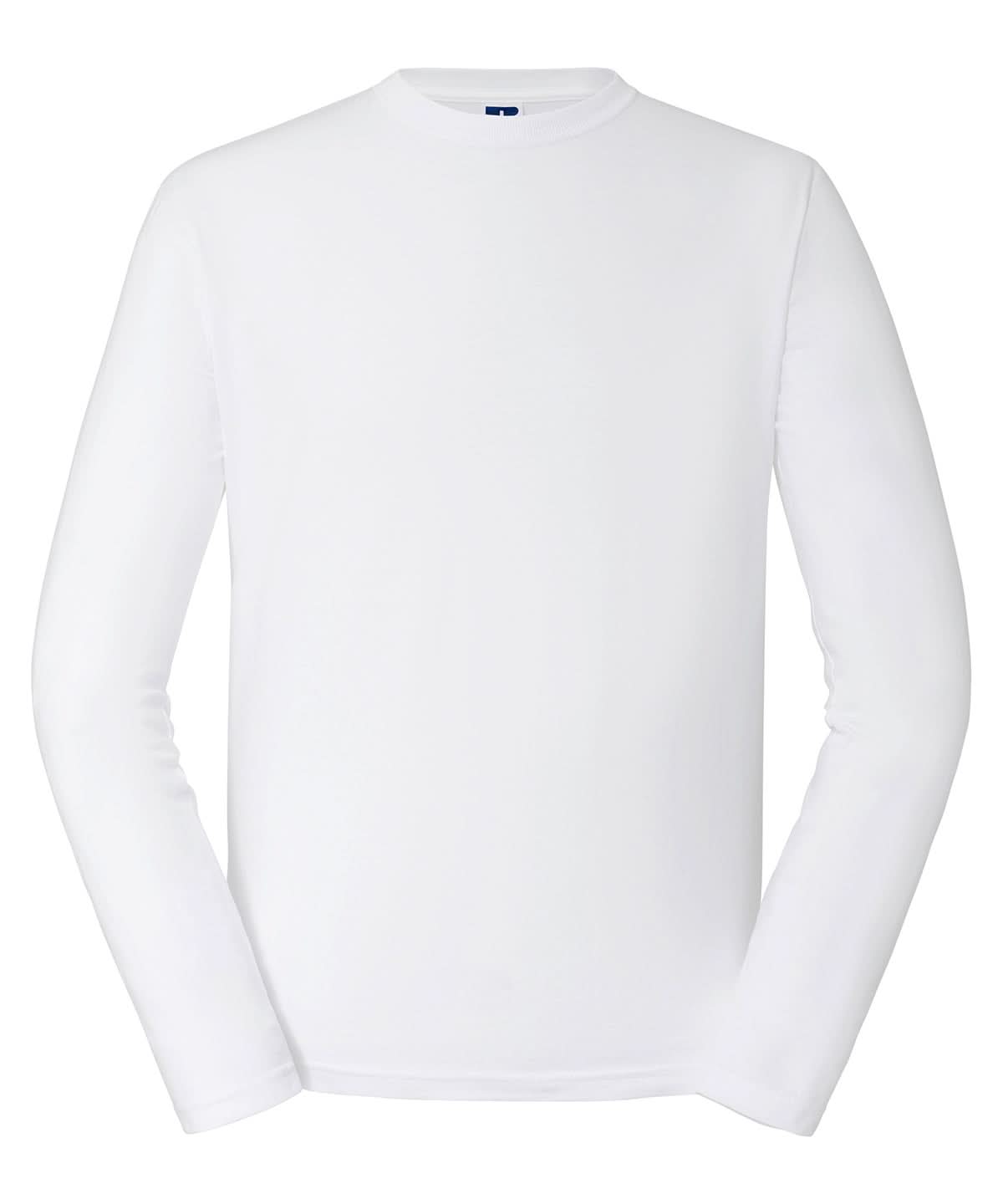 Russell Short Sleeve Europe Classic long sleeve T J180L - White - Customisable T-Shirt